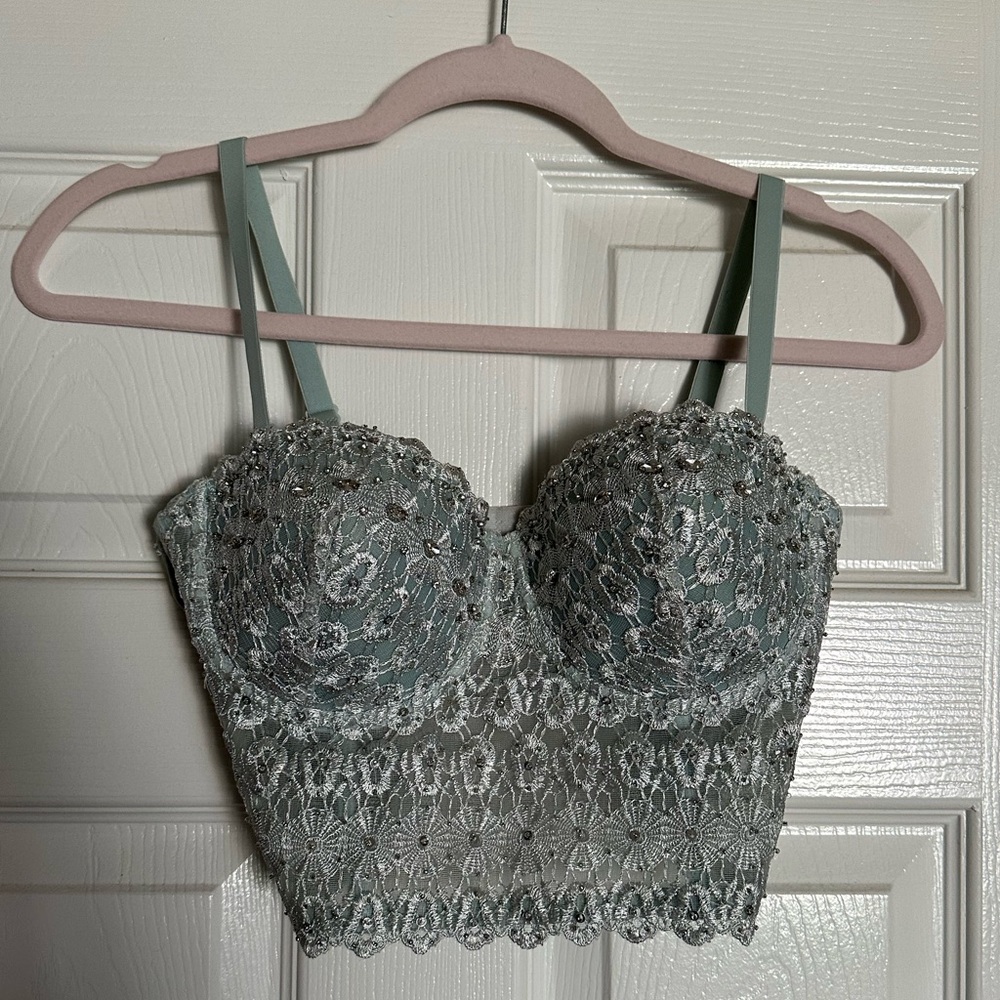 Rhinestone Bustier Top